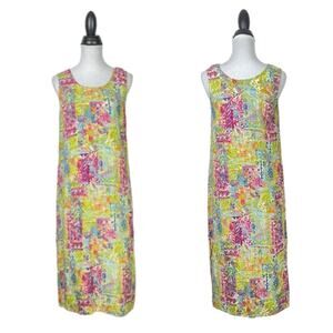 Mlle Gabrielle | 6/8 Colorful Swim Coverup Casual Summer Sleeveless Midi Dress